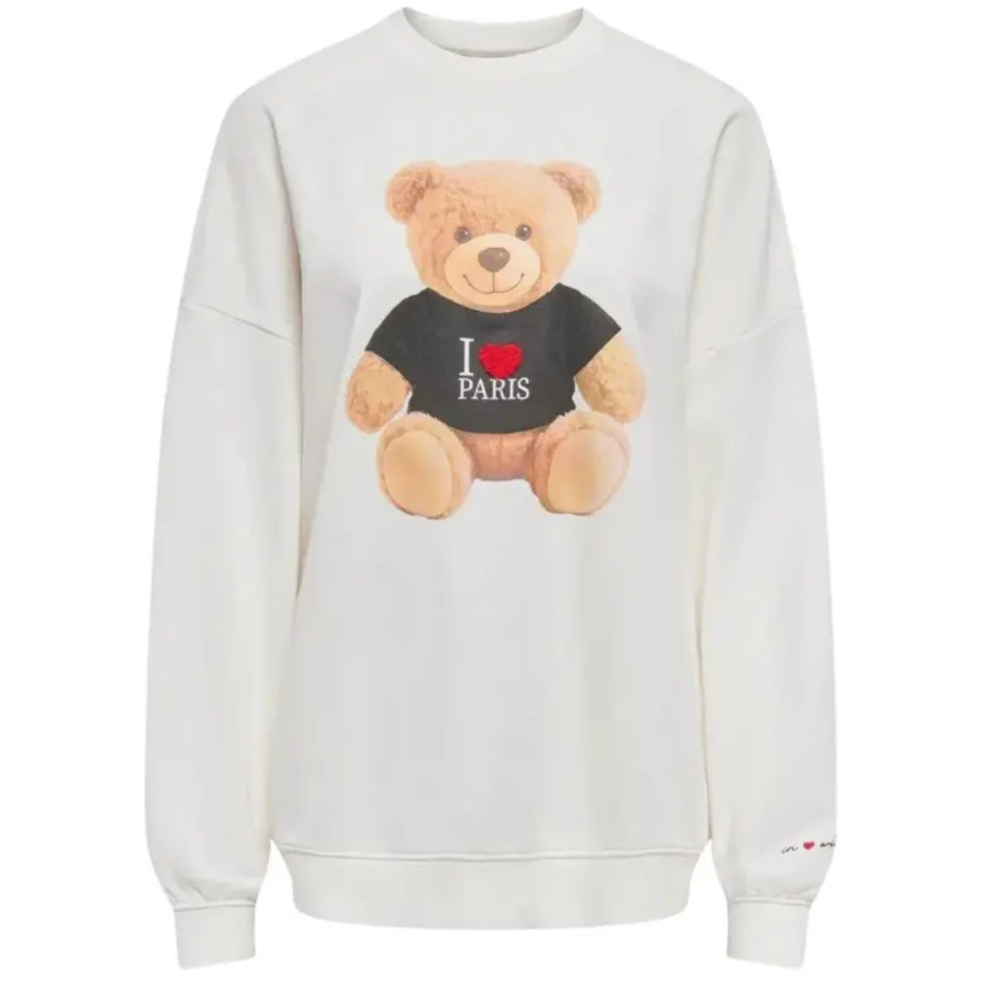 ONLY Beli Ženski Duks ONLTEDDY